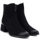 4. Botki damskie na obcasie zamszowe czarne Potocki SZ12875