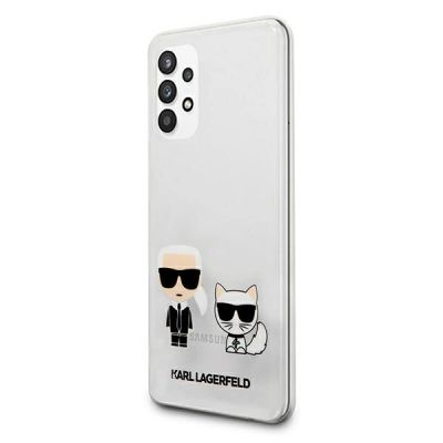 2. Etui Karl Lagerfeld Karl & Choupette na Samsung Galaxy A32 5G - przezroczyste