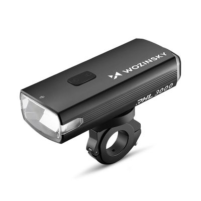 Lampka rowerowa przednia Wozinsky + kabel USB-C (3000 lm)  - czarna