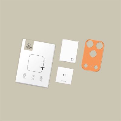 5. Osłona aparatu Tech-Protect Camalloy Fit+ na iPhone 17 Pro Max - pomarańczowe