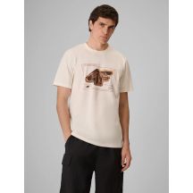 T-shirt regular z nadrukiem męski 4F 4FRSS26TTSHM4230-11S