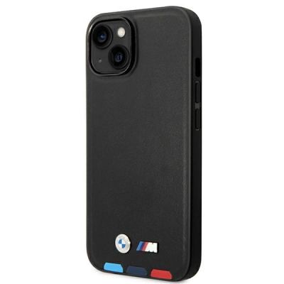 2. Etui BMW Leather Stamp Tricolor na iPhone 14 - czarne