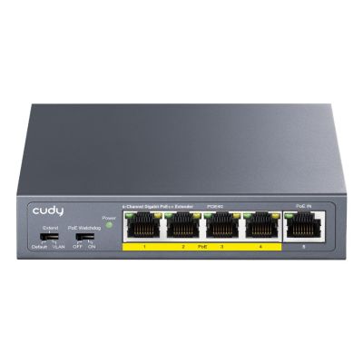 2. SWITCH POE / EXTENDER POE40 4-PORTOWY + 1X UPLINK CUDY