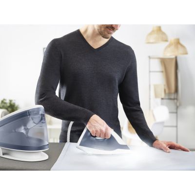 2. TEFAL Steam generator iron | FV2C41E0 Express Optimal | 2400 W | 1.2 L | 5 bar | Auto power off | Vertical steam function | Calc-clean function | Blue/White