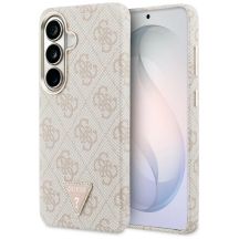 Etui Guess 4G Triangle Logo MagSafe na Samsung Galaxy S26 - różowe