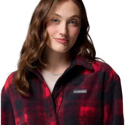 4. Columbia Benton Springs Fleece Shirt Jacket II 2085661613 Czerwone L