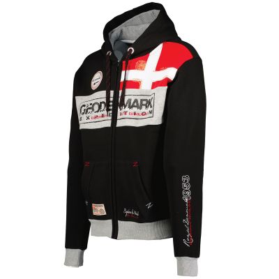 2. Bluza rozpinana męska Geographical Norway Flyer Danemark DB MEN 100 czarna (WU8426H/GNO/Black)
