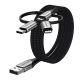 Kabel Vention USB-A  3w1 Micro-B USB-C Lightning 1m szary