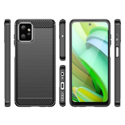 2. Carbon Case etui do Motorola Moto G Power 2023 elastyczny silikonowy karbonowy pokrowiec czarne