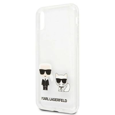 6. Etui Karl Lagerfeld Karl & Choupette na iPhone Xs Max - przezroczyste