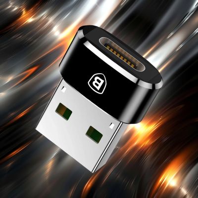 18. Adapter Baseus Mini przejściówka z USB-C na USB-A - czarny