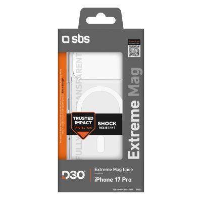 2. Etui SBS Extreme Mag z technologią D3O na iPhone 17 Pro - przezroczyste