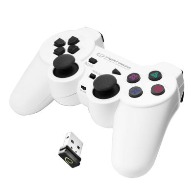7. Gamepad bezprzewodowy Esperanza GLADIATOR EGG108W (PC, PS3; kolor biały)