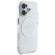 4. Etui Guess IML Metal Colored Circle Classic Logo MagSafe na iPhone 16 - białe