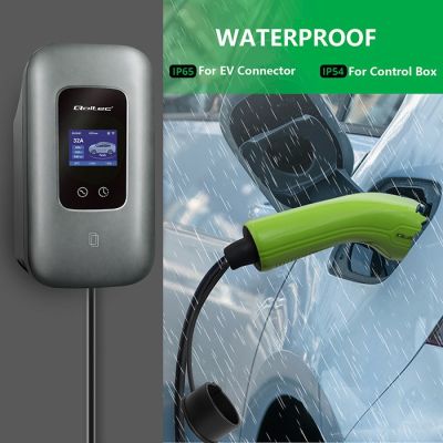 6. Qoltec Stacja ładowania EV Typ2 do samochodu elektrycznego i hybryd |  3 fazy | 22kW | 32A | Wi-fi | LCD | RFID | Smart life | TUYA | Wallbox | 5m