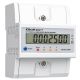 Qoltec 50980 Trójfazowy elektroniczny licznik z resetem | miernik zużycia energii na szynę DIN | 400V | 100A | LCD | LED | 4P
