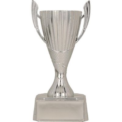 3. Puchar plastikowy srebrny SILA