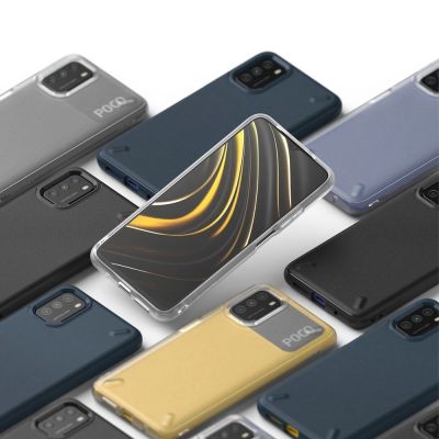 5. Ringke Onyx wytrzymałe etui pokrowiec Xiaomi Poco M3 przezroczysty (OXXI0003)