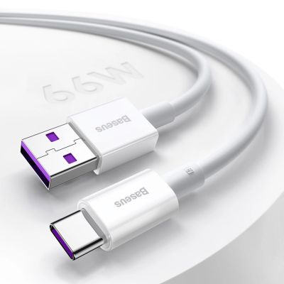 12. Baseus Superior kabel USB - USB Typ C 66 W 6A 1 m Biały (CATYS-02)
