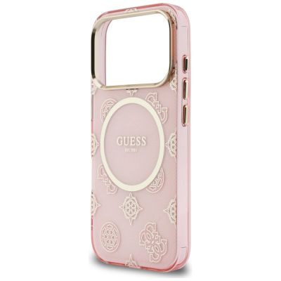 6. Etui Guess IML Peony Dot MagSafe na iPhone 17 Pro - różowe