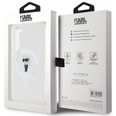 8. Etui Karl Lagerfeld IML Ikonik MagSafe na Samsung Galaxy S23+ - przezroczyste