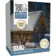 8. LAMPKI CHOINKOWE KURTYNA ŚWIETLNA ZEW 180 LED STEROWNIK TIMER CIEPŁY BIAŁY KABEL TRANSPARENTNY