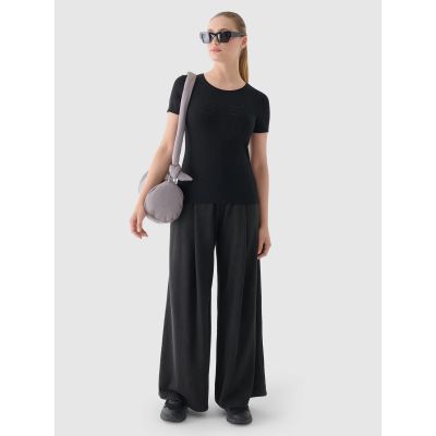 5. T-shirt slim z nadrukiem damski 4F 4FWMM00TTSHF1846-20S