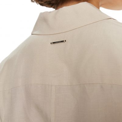 4. CALVIN KLEIN SUKIENKA KOSZULOWA LINEN BLEND