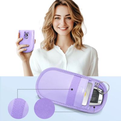 4. Etui na kluczyki samochodowe Tech-Protect KLR100 blokujące RFID- fioletowe