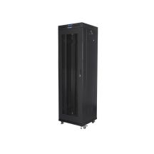 SZAFA INSTALACYJNA RACK STOJĄCA 19" 42U 600X600 CZARNA DRZWI PERFOROWANE LCD LANBERG (FLAT PACK) V2