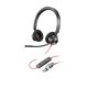 5. Słuchawki Poly Blackwire 3320 Stereo USB-C Headset +USB-C/A Adapter 8X219AA
