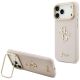 Etui Guess Grained Big 4G & Stand Camera na iPhone 17 Pro Max - różowe