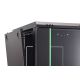 32. Szafa sieciowa wisząca DYNAmic 19" 16U rack 600x600, drzwi szyba, czarny, niedzielona, złożona, 60kg