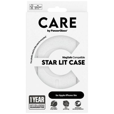 3. Etui CARE by PanzerGlass Flagship Urban Combat StarLight White MagSafe na iPhone 16e - przezroczyste
