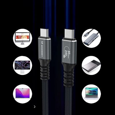 6. Kabel Wozinsky WPS-UY42S USB-C USB4 40Gb/s 240W 2m 4K - czarny