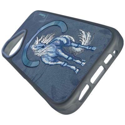 4. Etui Nimmy Magnetic Fantasy Animal MagSafe na iPhone 16 - niebieskie