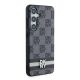 4. Etui DKNY Leather Checkered Mono Pattern & Printed Stripes na Samsung Galaxy S24 - czarne