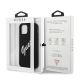 8. Etui Guess Silicone Vintage na iPhone 12 mini - czarno-białe