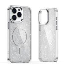 Etui brokatowe Glitter Case z MagSafe na Samsung Galaxy A16 5G - białe