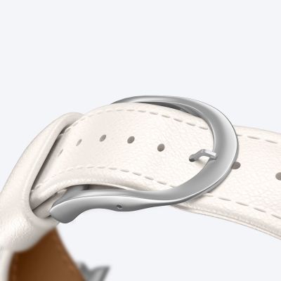 6. Skórzany pasek AMAZINGTHING Class Band do Apple Watch 45 / 46 / 49 mm - jasnobeżowy
