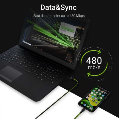 4. GREEN CELL KABEL KABGC05 KABEL GREEN CELL GC RAY USB - LIGHTNING 120CM, BIAŁY LED, SZYBKIE ŁADOWANIE