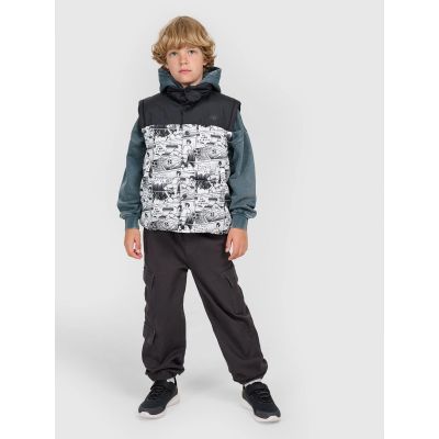 3. Bezrękawnik puchowy z wypełnieniem syntetycznym chłopięcy 4F 4FJRAW25TVJAM321-10A