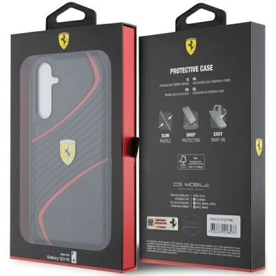 7. Etui Ferrari Twist Metal Logo na Samsung Galaxy S23 FE - czarne