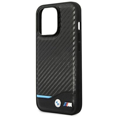 6. Etui BMW Leather Carbon na iPhone 14 Pro Max - czarne