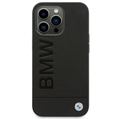 3. Etui BMW Leather Stamp na iPhone 14 Pro Max - czarne
