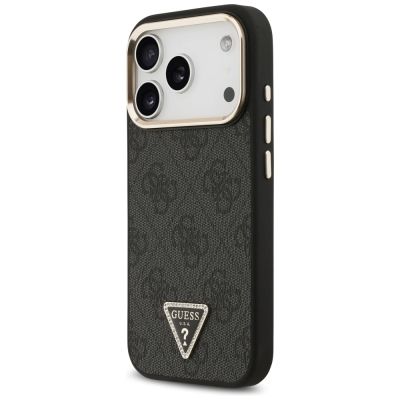 2. Etui Guess 4G Triangle Logo MagSafe na iPhone 17 Pro / 18 Pro - czarno-złote