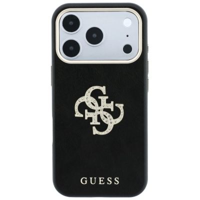 4. Etui Guess Smooth & Big Strass Logo & Strap do iPhone 18 Pro Max / 17 Pro Max czarny