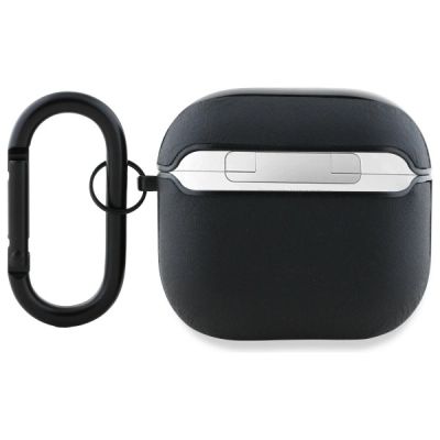 2. Etui AMG Leather White Logo na AirPods 4 - czarne / białe