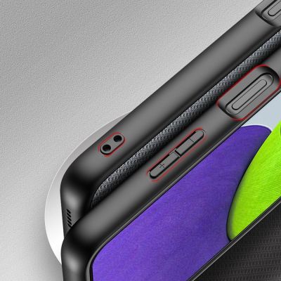 7. Dux Ducis Fino etui pokrowiec pokryty nylonowym materiałem Samsung Galaxy A22 4G szary