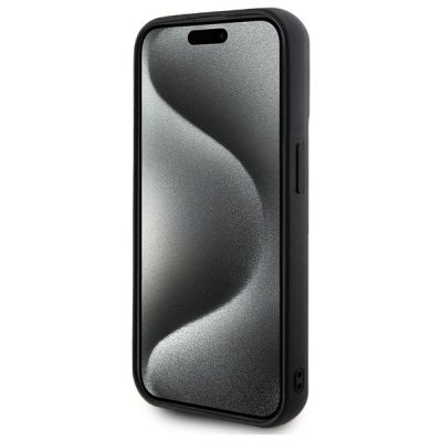 5. Etui Karl Lagerfeld 3D Rubber Signature na iPhone 15 Pro Max - czarne